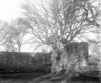 Historic photographic view of enclosing wall.
