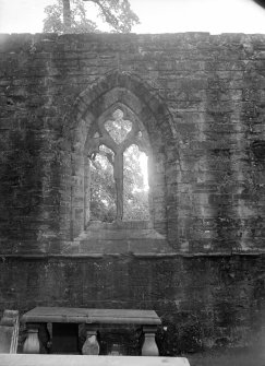 Dunkeld, Dunkeld Cathedral, interior.
View of window with tracery.