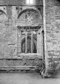 Dunkeld, Dunkeld Cathedral.
View of window in angle of nave and tower.