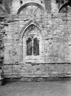 Dunkeld, Dunkeld Cathedral.
View of window in exterior aisle wall.