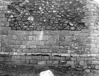 Detail of freestone wall.