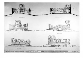Photographic copy of drawing showing sections and elevations.