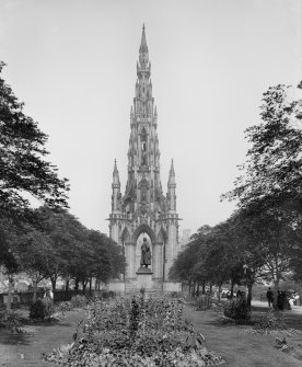 View from west of Scott Monument and gardens
