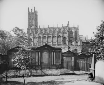 View from south of church and churchyard