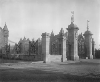 General view of South Gateway to Holyrood Palace from South West