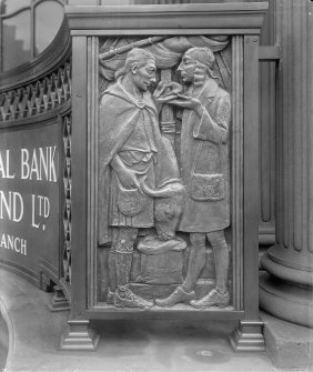 National Bank of Scotland, detail of carving on exterior.