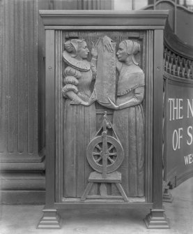 National Bank of Scotland, detail of carving on exterior.