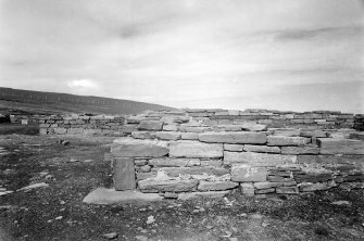 View of remains of walls.