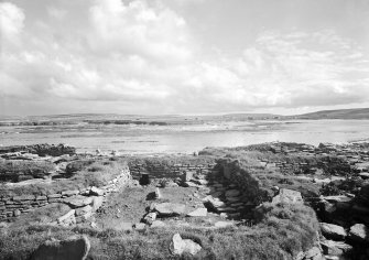 View of repair of domestic building remains from W, Brough of Birsay.