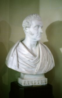 View of marble bust of William Pulteney Alison M. D. by William Brodie, 1861, ground floor W side.