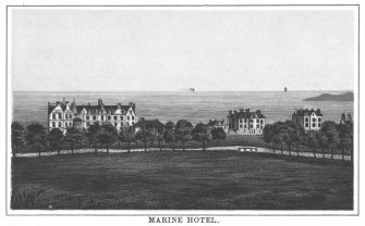 View of the Marine Hotel and two other large buildings, North Berwick
Titled: 'Marine hotel.'