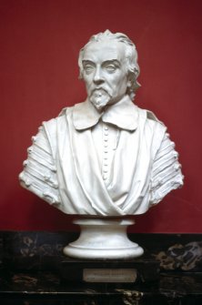 View of plaster bust of William Harvey by Peter Scheemakers, 1739, in the Hall.