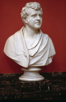 View of plaster bust of Richard Bright by William Behnes, 1836, in the Hall.