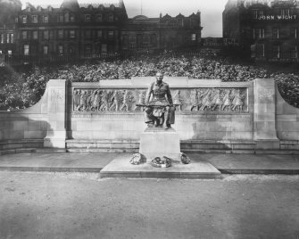 View of the Scottish American War memorial, West Princes Street Gardens, Edinburgh.