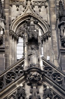 View of statue of Ellen Douglas, the Lady of the Lake, in the centre of the first gallery, S side.