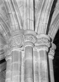Interior.
View of capitals on Vestry pillars.
