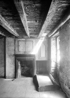Painted ceiling above fireplace, Mr Smith's office