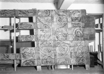 View showing reconstruction of decorated panels