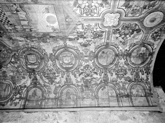 View of painted ceiling.