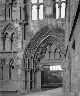 General view of West door of Holyrood Abbey (Chapel Royal), Edinburgh.
