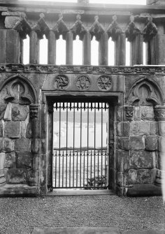 Detail of Abbot Crawford's screen in Holyrood Abbey