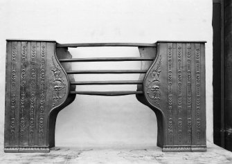 Interior-detail of old fire grate from Holyrood Palace