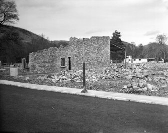 Taymouth Castle, Military Camp.
View of training area detail of tunnelling with cleansing station in right background.