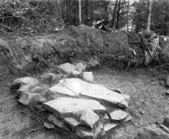 View of Kalemouth cairn during excavation.