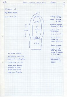 Lovaig Bay: sketch of boat-shaped building