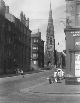 Glasgow, 93 Hyndland Street, Dowanhill Parish Church.
General view from South-East.
