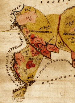 Estate map of Windshield, Oatlee-cleugh and Cockburn, NAS doc RHP1760.