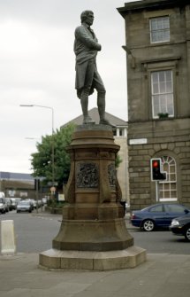 View of Robert Burns statue.