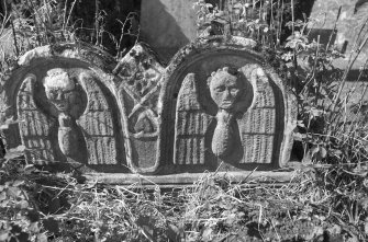 Detail of headstone at Tillicoultry burial ground.