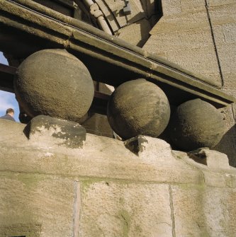 Detail of balustrade on crown steeple