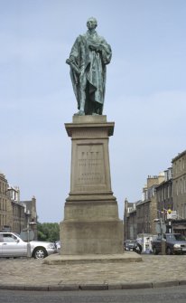 View of William Pitt statue from S.