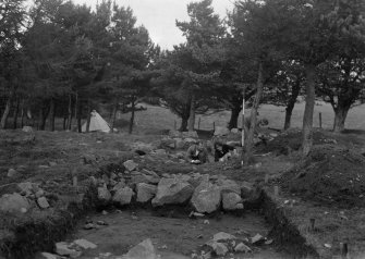 View of 'kerb' of central ring cairn, Old Keig, exposed in 1932 (PSAS 68, 1933-4, 387 fig 12)