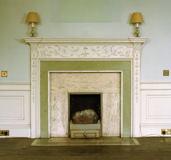 Interior.
Ground floor, dining room, detail of fireplace.