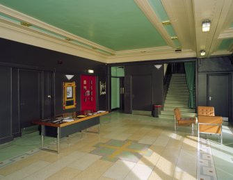 Interior view of the Regal Cinema, Bathgate, from W, showing foyer