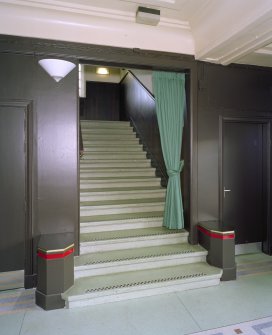 Interior. Foyer, E staircase, view from W