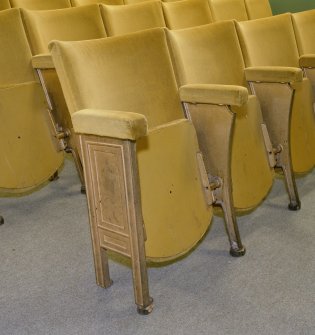 Interior. Small cinema, detail of chairs