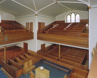 Interior: view of St Martins Parish Church from balcony at South East corner