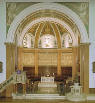 Interior, view of chancel from west