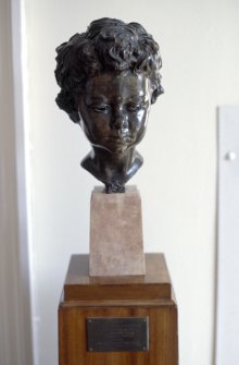 View of bust of Princes Margaret Rose (in its original location, in the main reception area of the Princes Margaret Rose Hospital, Frogston Road West).