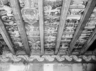 detail of painted ceiling.