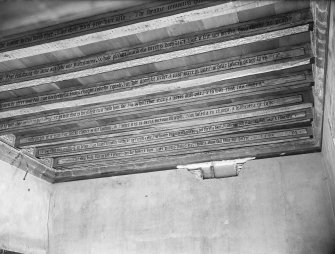 detail of painted ceiling.