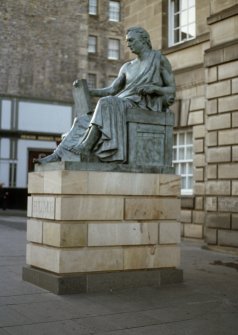 View of statue of David Hume from SE.