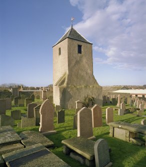 View of Old St Peter's Church tower, Peterhead, from south east