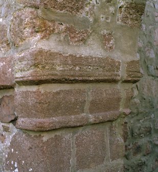 Remains of church, detail of capital on arched doorway