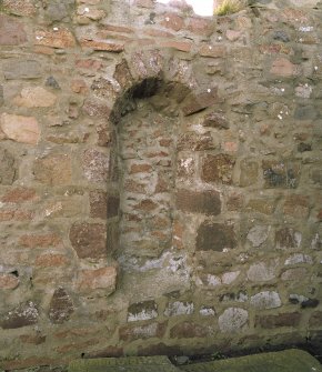 Remains of church, detail of blocked window