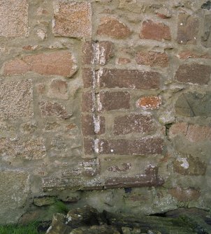 Remains of church, detail of roll moulding